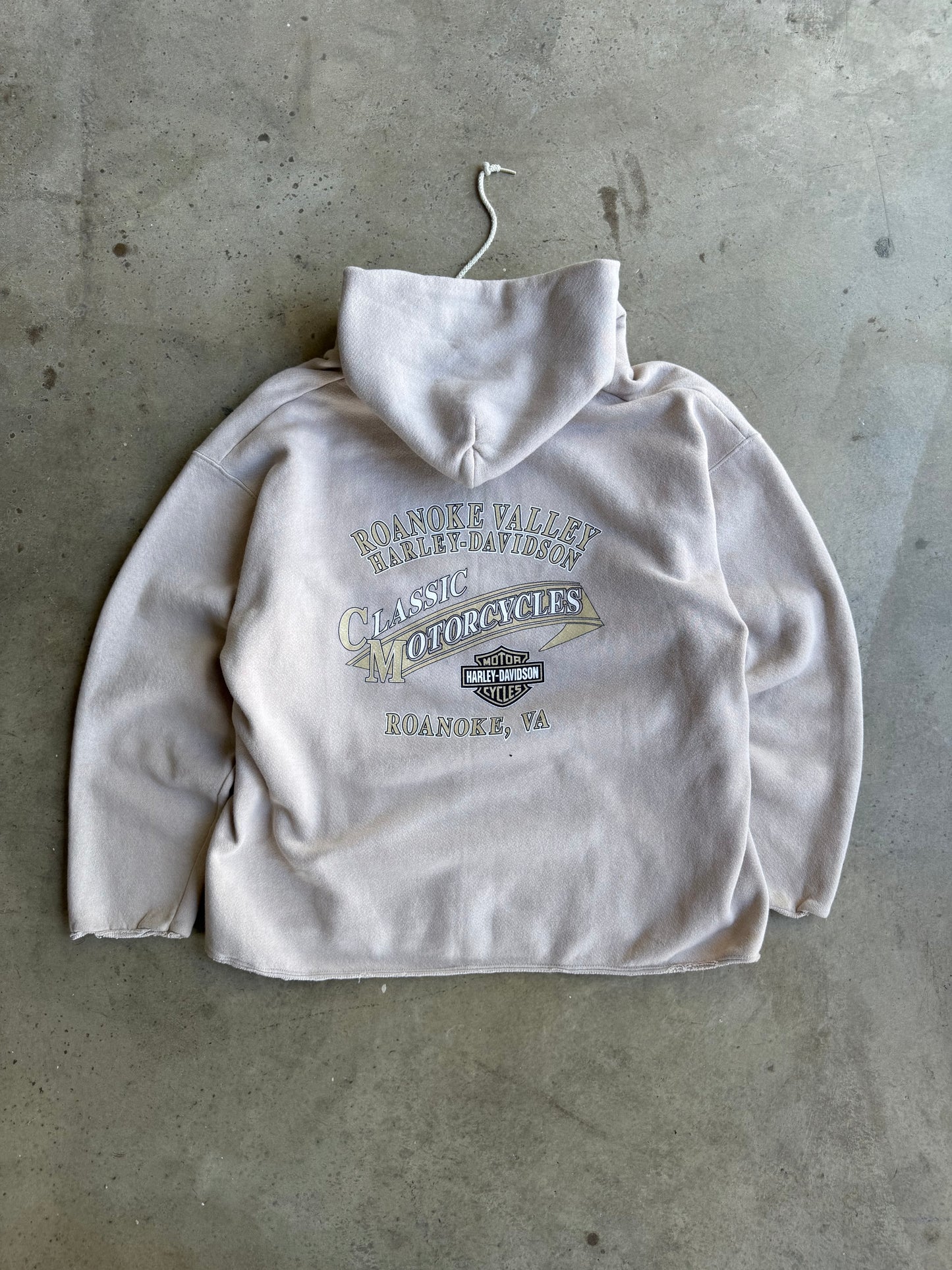 Vintage Hemless Harley Davidson Eagle Hoodie - L