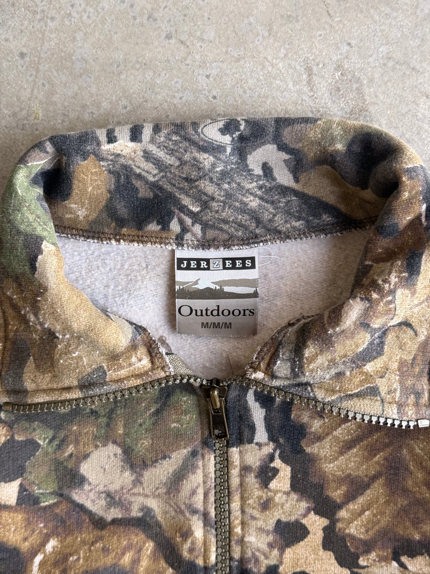 26 Vintage Camo Quarter Zip Crew - M