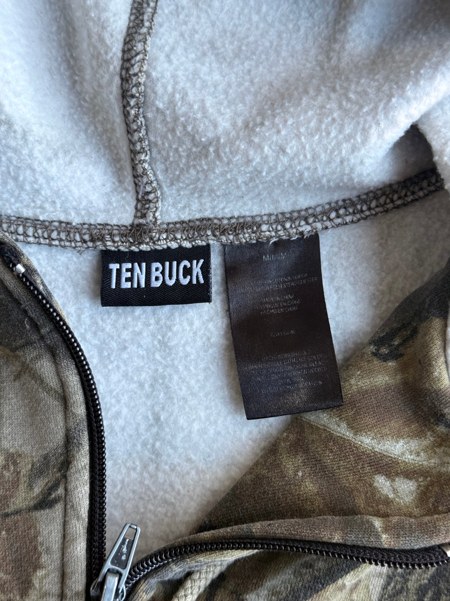 23 Vintage Camo Zip Up Hoodie - L