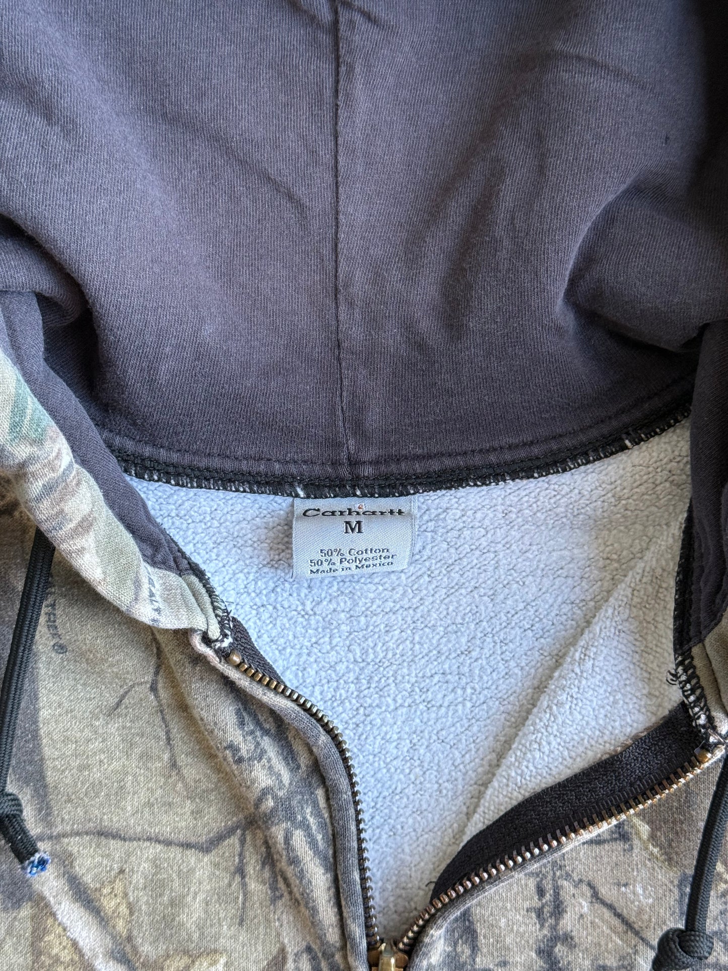 2 Vintage Camo Carhartt Zip Up Hoodie - M