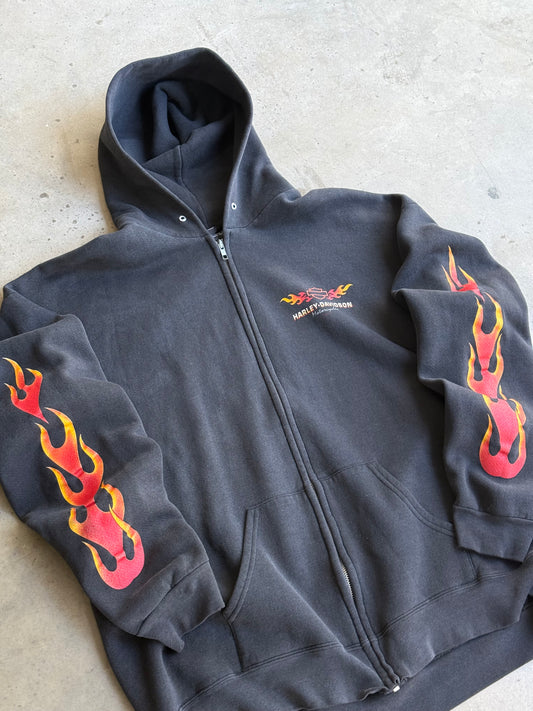 Vintage Harley Davidson San Antonio Flame Hoode - XL