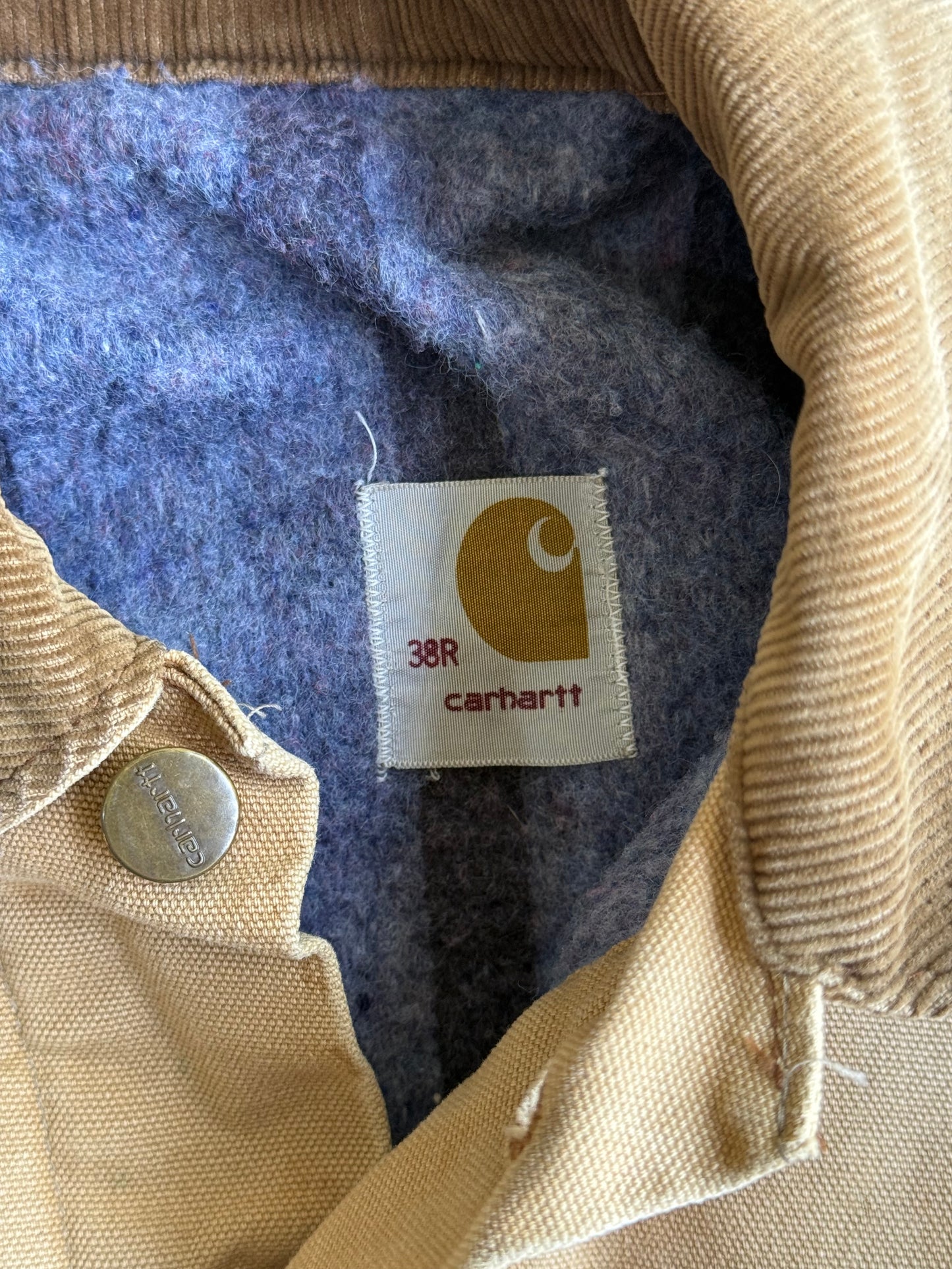 Vintage 80s Tan Carhartt Trucker Jacket - XS
