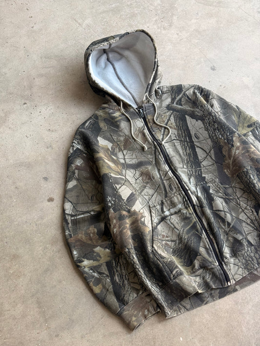 23 Vintage Camo Zip Up Hoodie - L