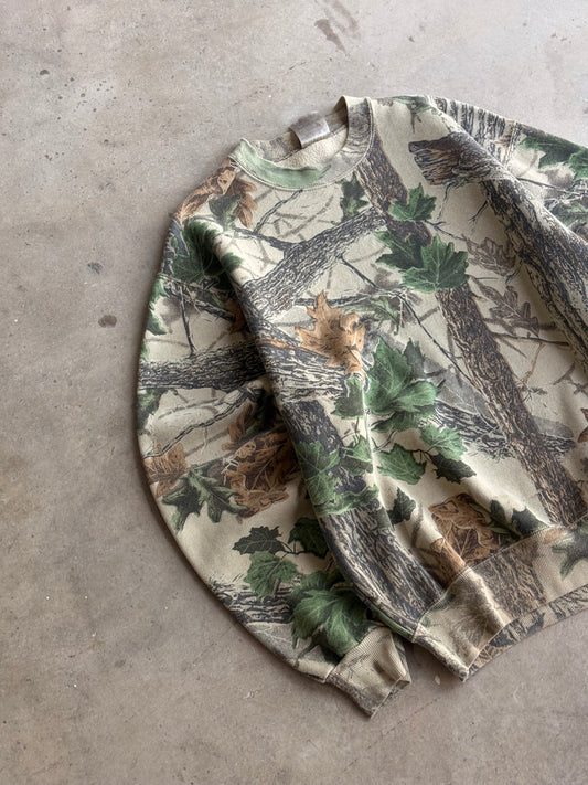 24 Vintage Faded Camo Crew - S