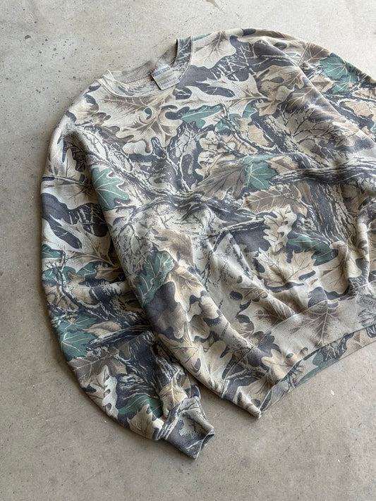 Vintage Real Tree Camo Crew - L