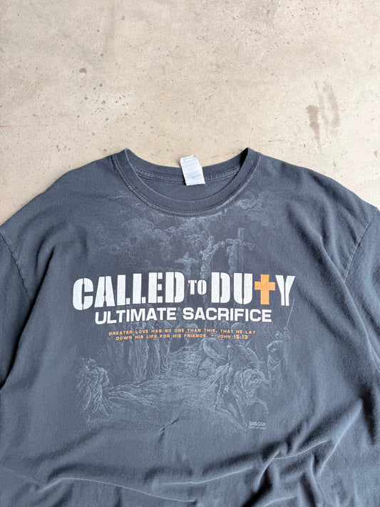 Vintage Distressed Called To Duty Ultimate Sacrifice Tee - XL