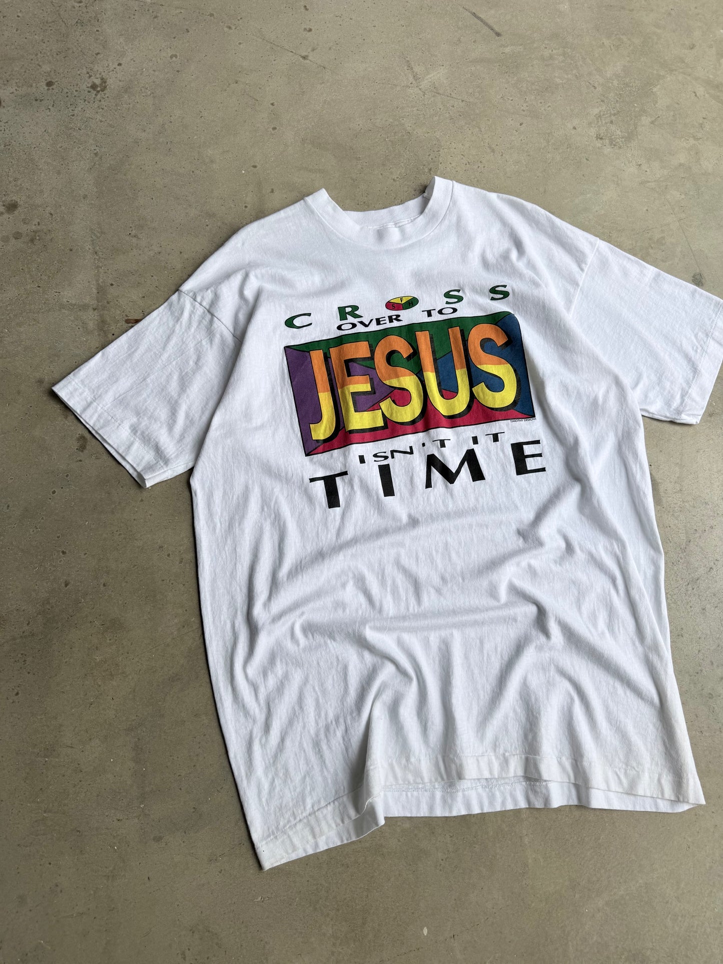 Vintage Cross Over To Jesus Tee - XXL