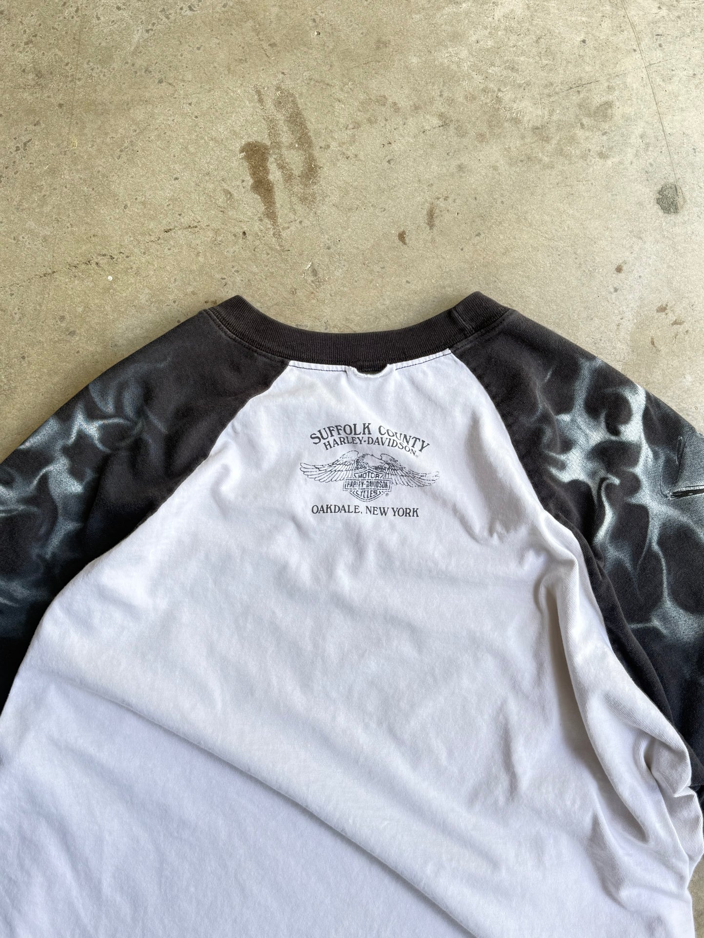 Vintage Harley Davidson 3/4 Sleeve Tee - L