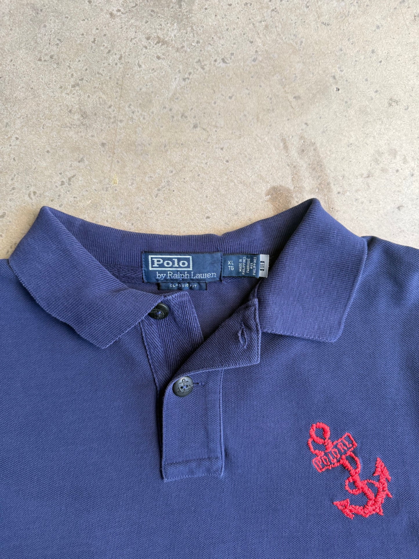 Vintage Blue Sailor Polo Ralph Lauren Tee - L