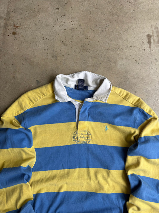 Vintage Blue And Yellow Polo Ralph Lauren Rugby Tee - S