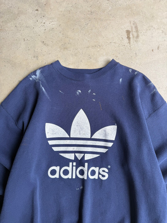 Vintage Adidas Paint Splatter Crew Tee - XL
