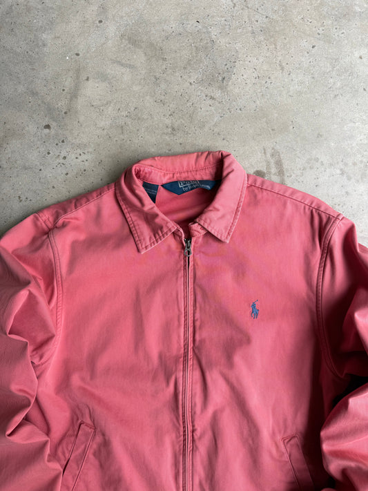 Vintage Salmon Pink Polo Ralph Lauren Harrington Jacket Tee - M
