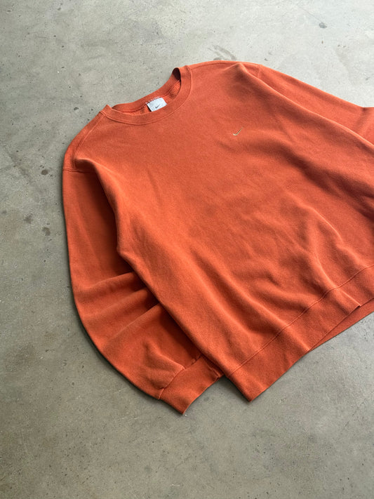 Vintage 2000s Burnt Orange Tonal Nike Crew - L