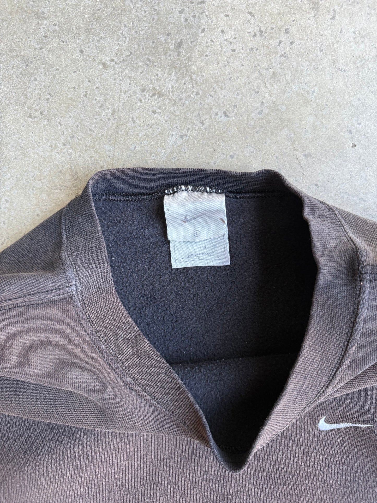 Vintage Faded Black 00s Nike Crew - L
