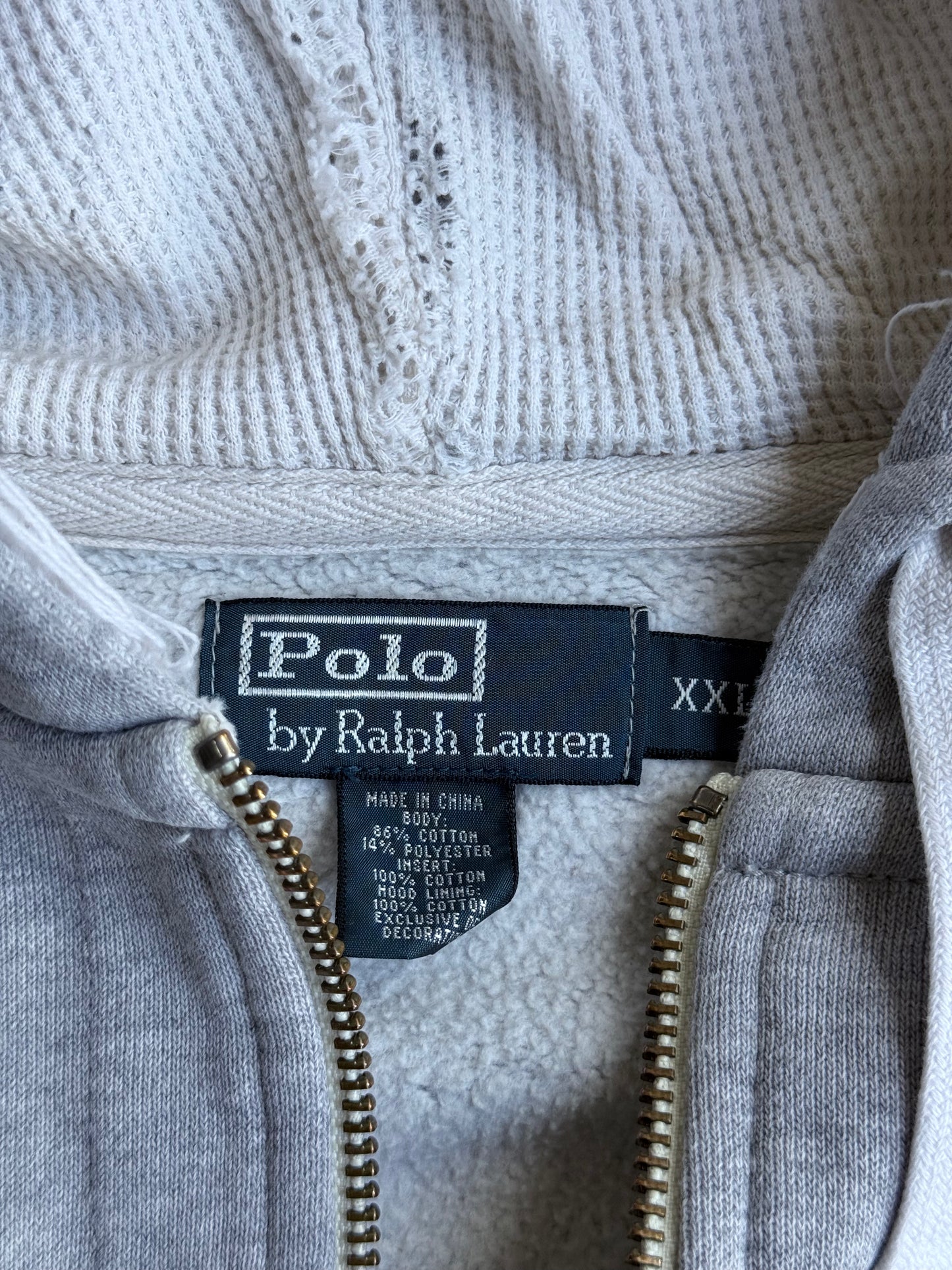 Vintage Polo Ralph Lauren Zip Up Hoodie - XXL
