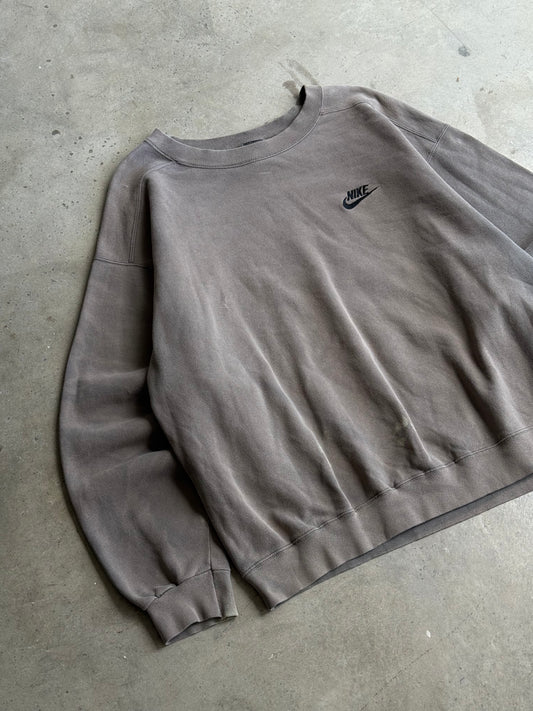 Vintage 2000s Faded Taupe Nike Crew - L