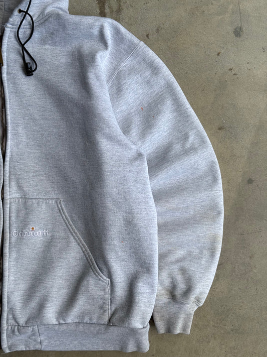 Vintage Carhartt Thermal Lined Zip Up Hoodie - XL