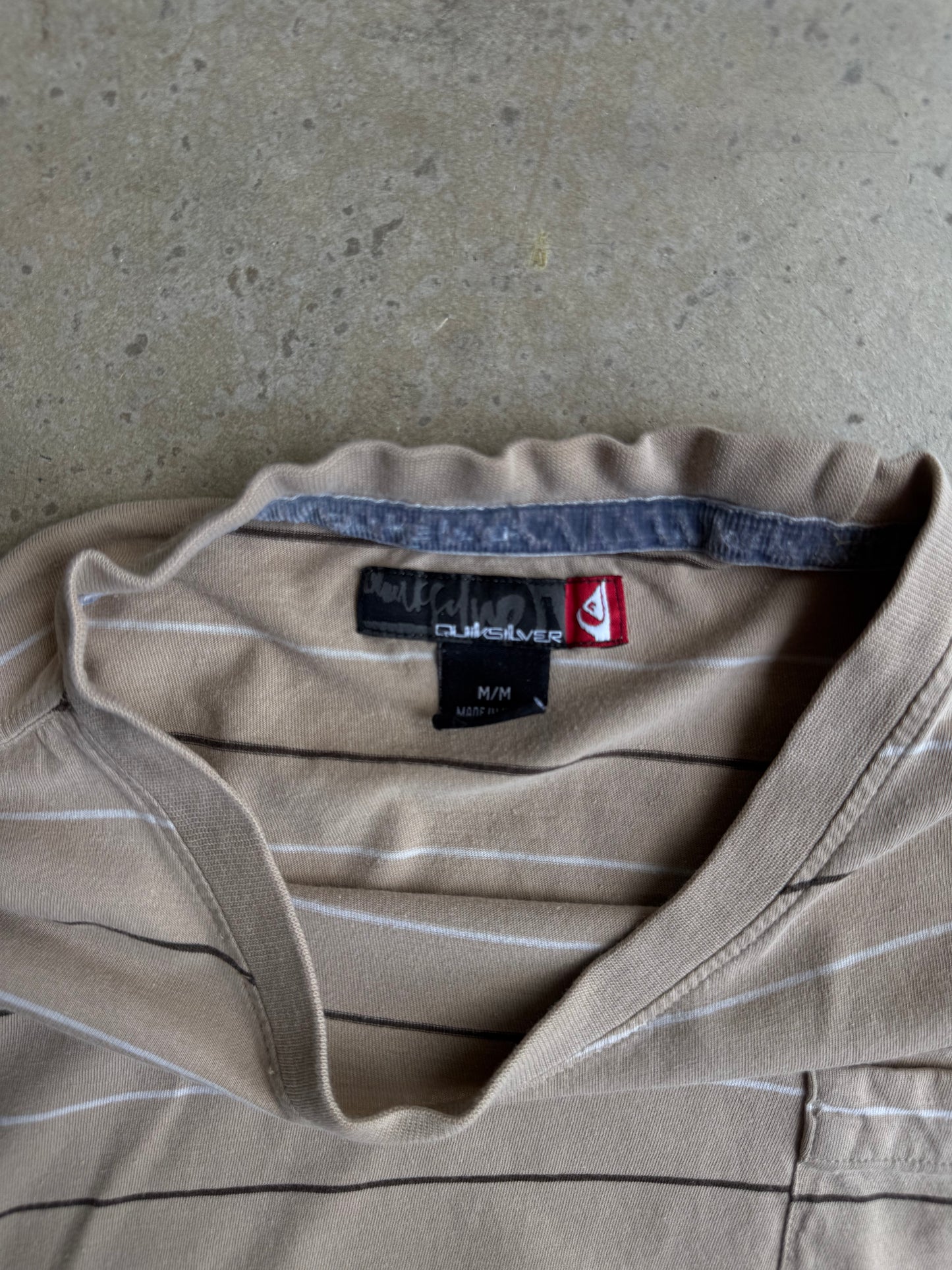 Vintage Stripped Quick Silver Long Sleeve Tee - M