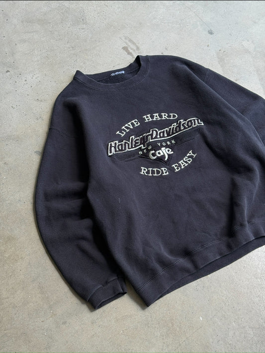 Vintage Harley Davidson Cafe Crew - L