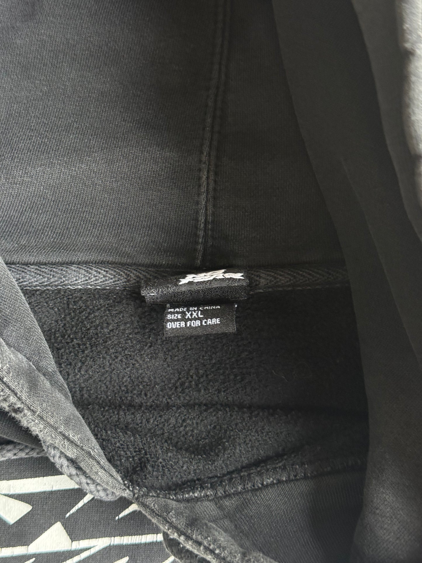 Vintage Faded & Distressed No Fear Racing Hoodie - XL