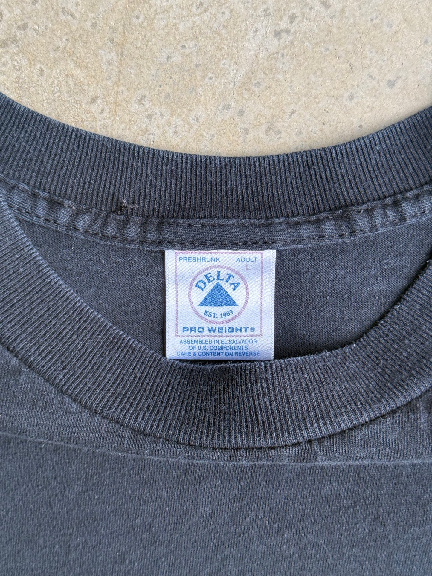 Vintage Flaming Skull Long Sleeve Tee - L