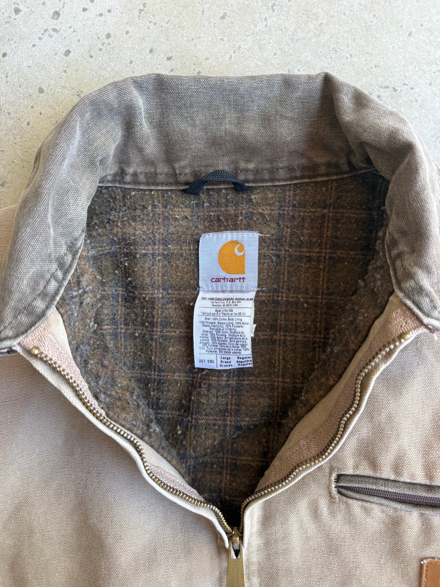 Vintage Beige Carhartt Detroit Jacket - L
