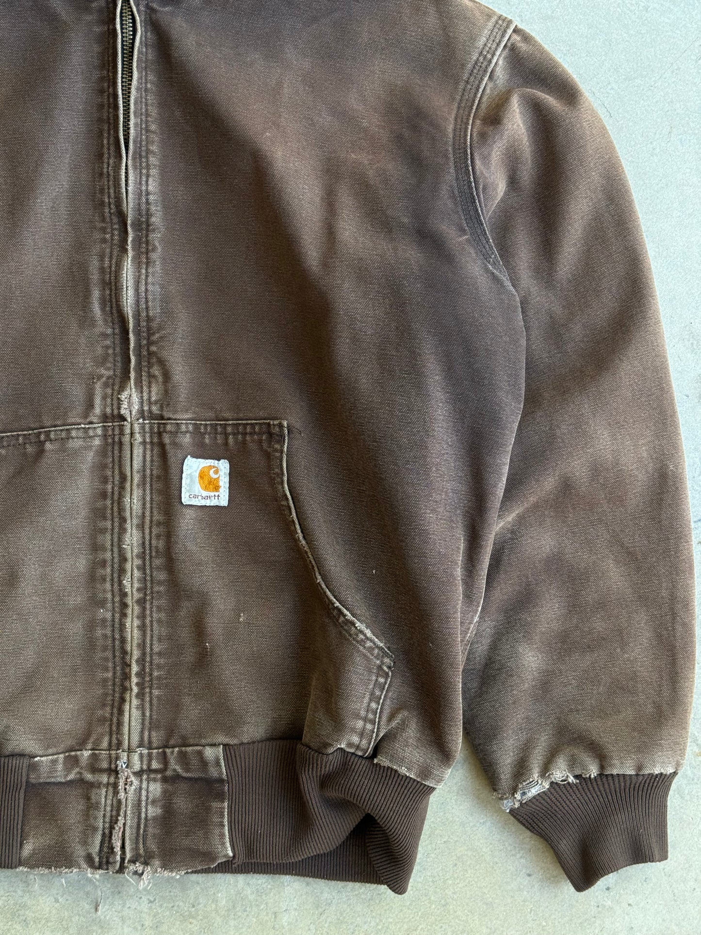 Vintage Faded Mocha Brown Carhartt Jacket - S