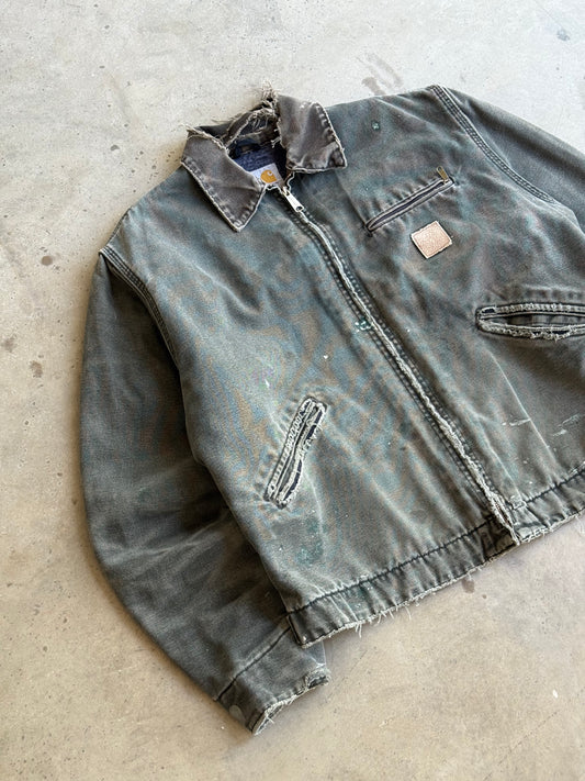 Vintage Faded & Distressed J97 Mos Carhartt Detroit Jacket - L