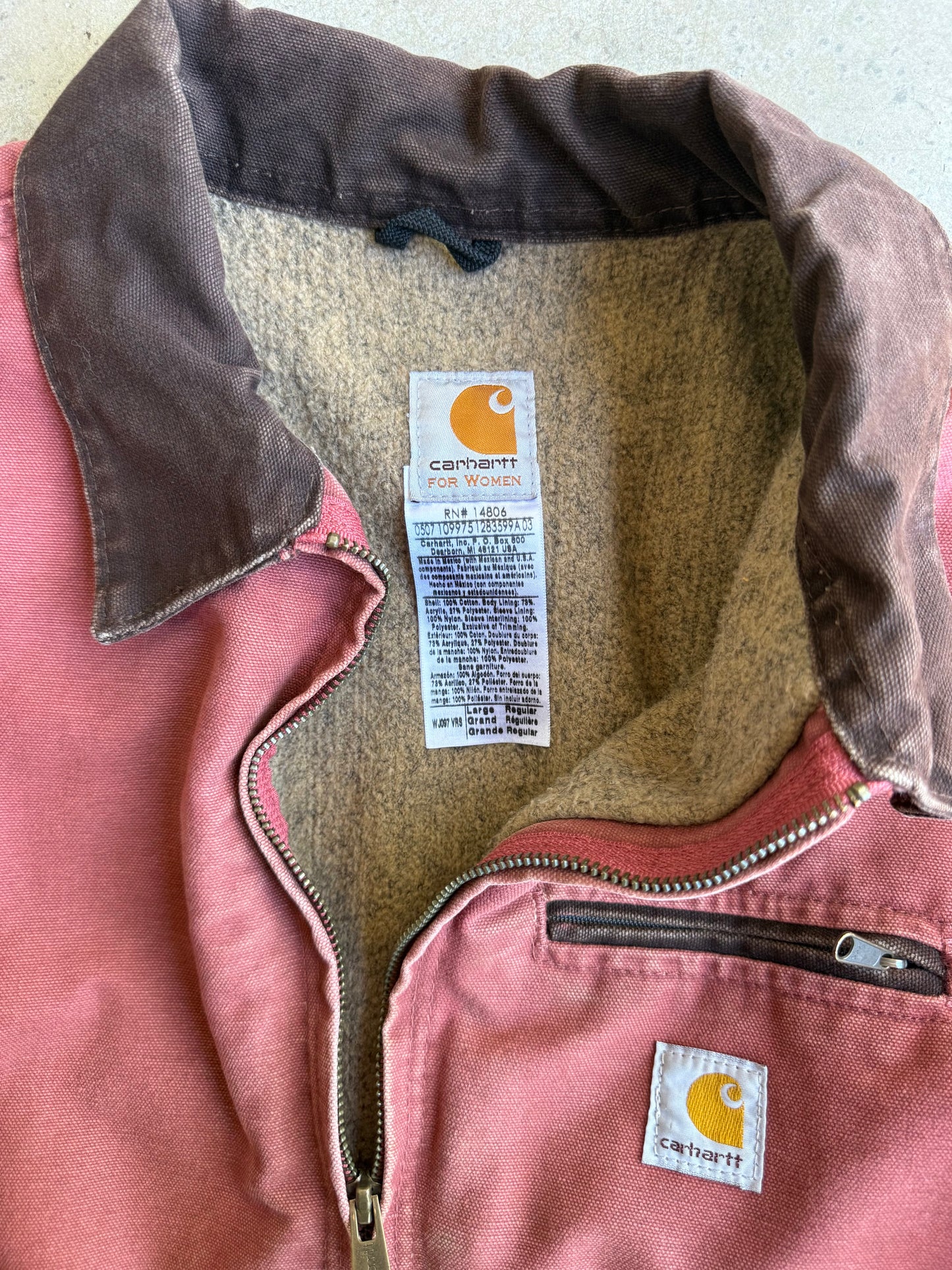 Vintage Salomon Pink Carhartt Detroit Jacket - L