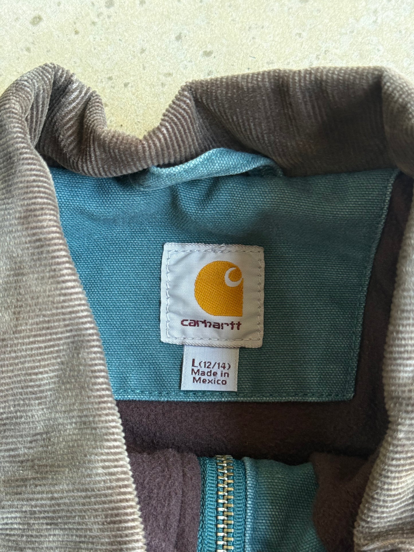 Vintage Torquoise Blue Carhartt Chore Coat - M