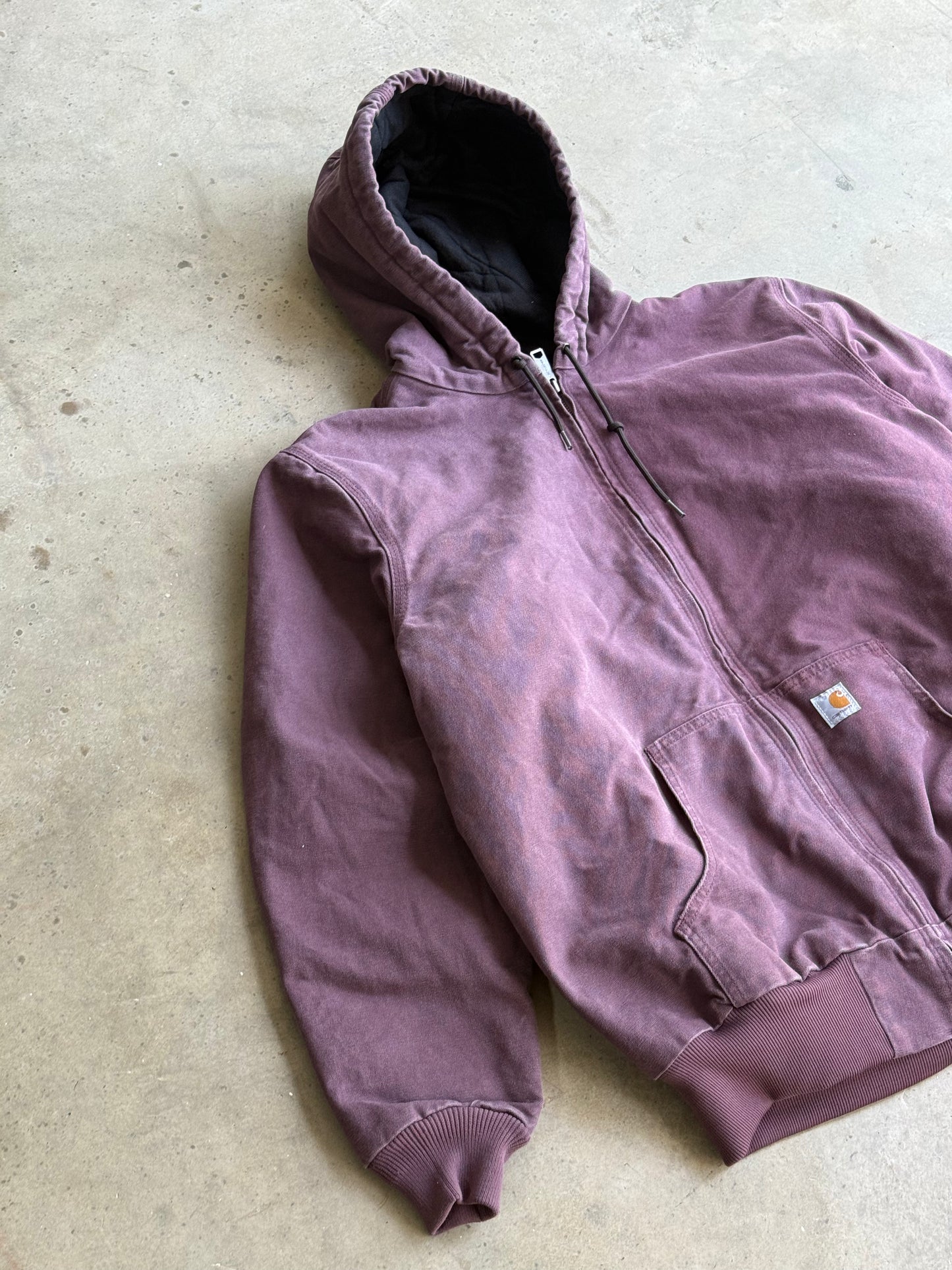 Vintage Purple Plum Hoooded Carhartt Jacket - L