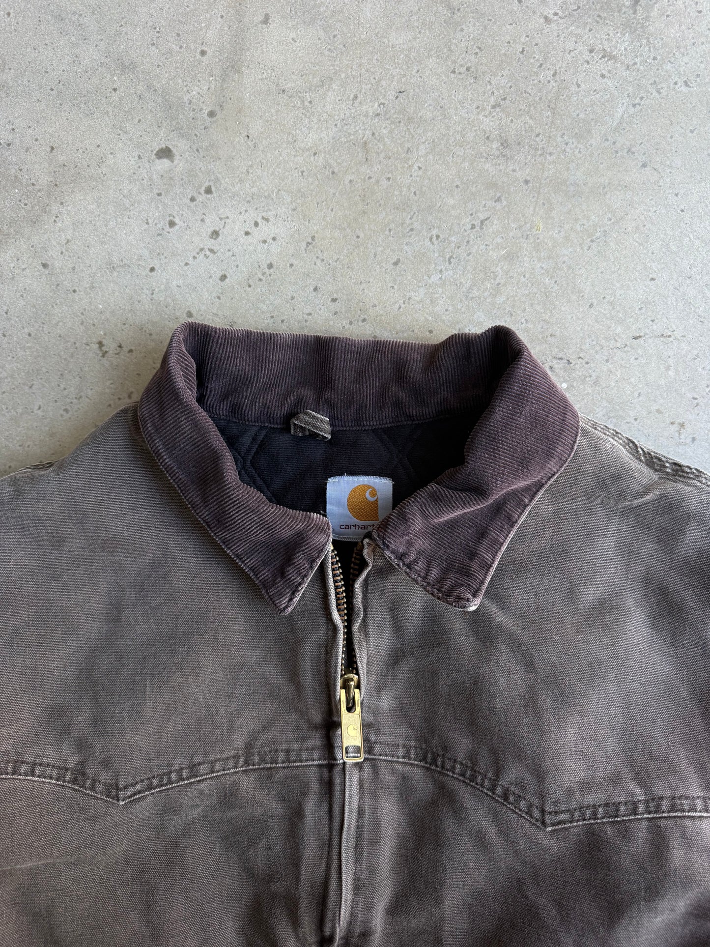 Vintage Faded Mocha Brown Santa Fe Carhartt Jacket - L