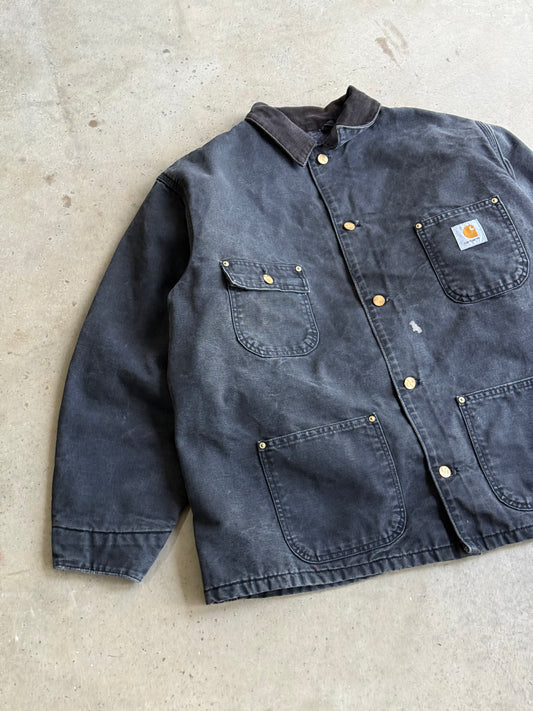 Vintage Faded Black Chore Coat - XL