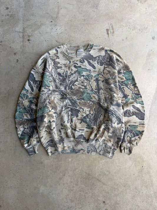 Vintage Real Tree Camo Crew - L