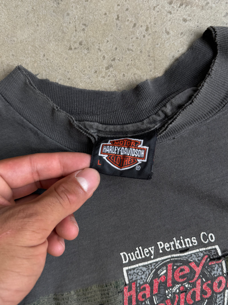 Vintage Trashed Harley Davidson Tee - M