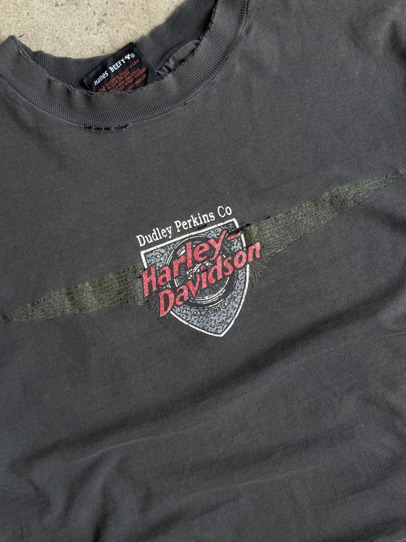 Vintage Trashed Harley Davidson Tee - M