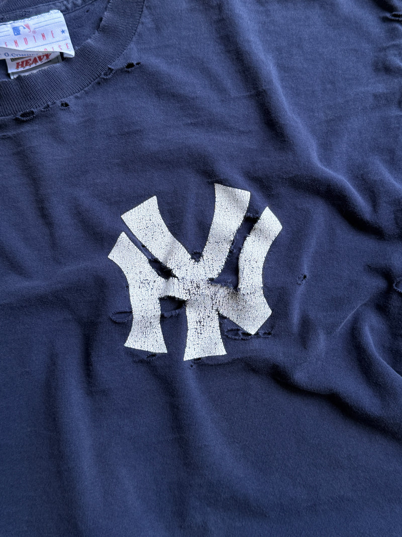 Vintage Thrashed Single Stitched Yankees Tee - XL
