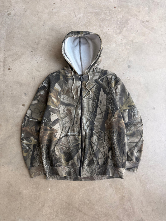 23 Vintage Camo Zip Up Hoodie - L