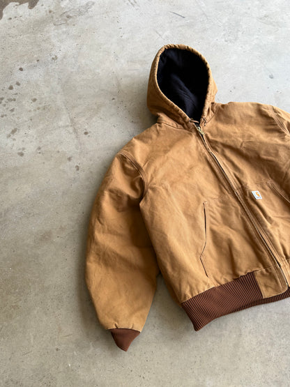 Vintage Tan Hooded Carhartt Jacket - XXL