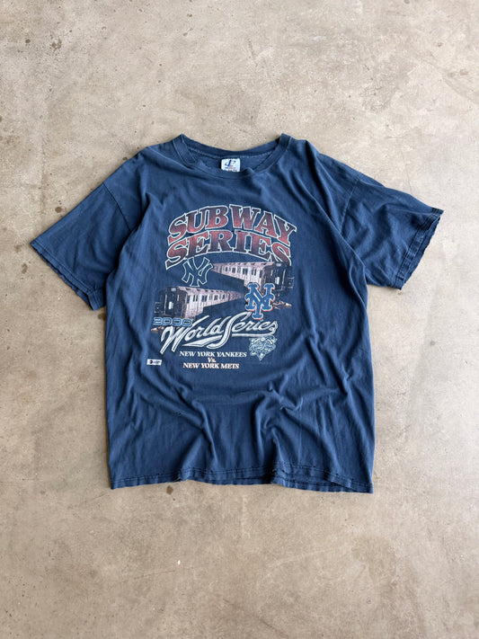 Vintage Distressed/Faded Mets x Yankees Subaway Series Tee - XL
