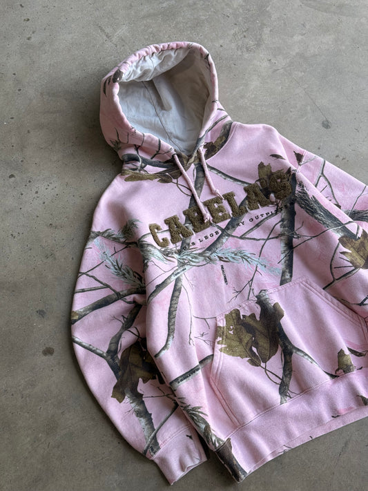 Vintage Pink/Brown Cabellas Camo Hoodie - S