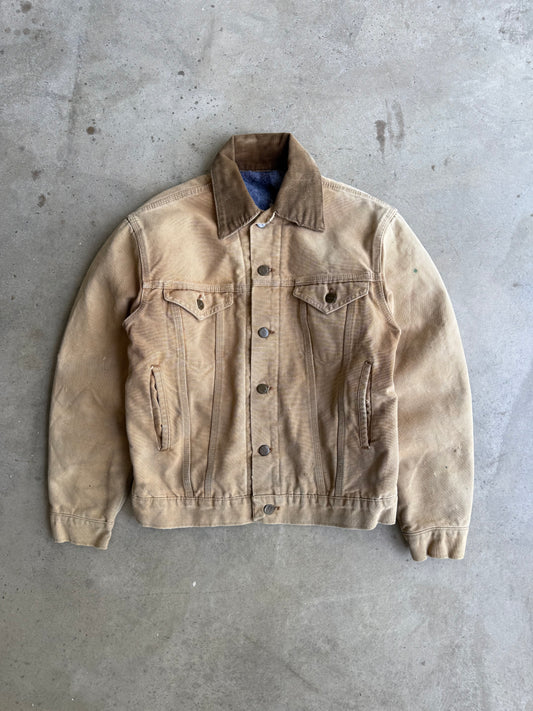 Vintage 80s Tan Carhartt Trucker Jacket - XS