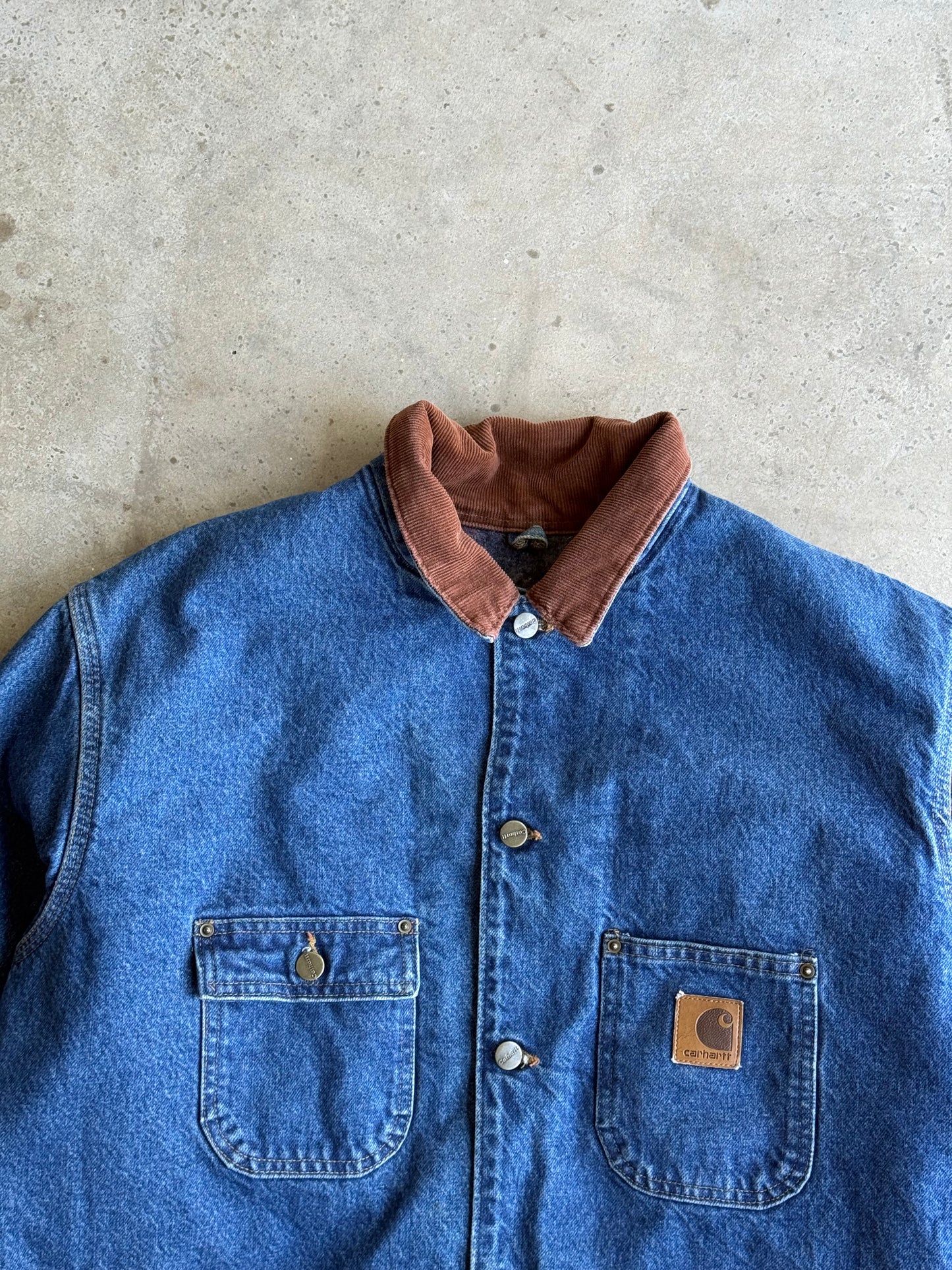 Vintage Denim Carhartt Chore Coat - XL