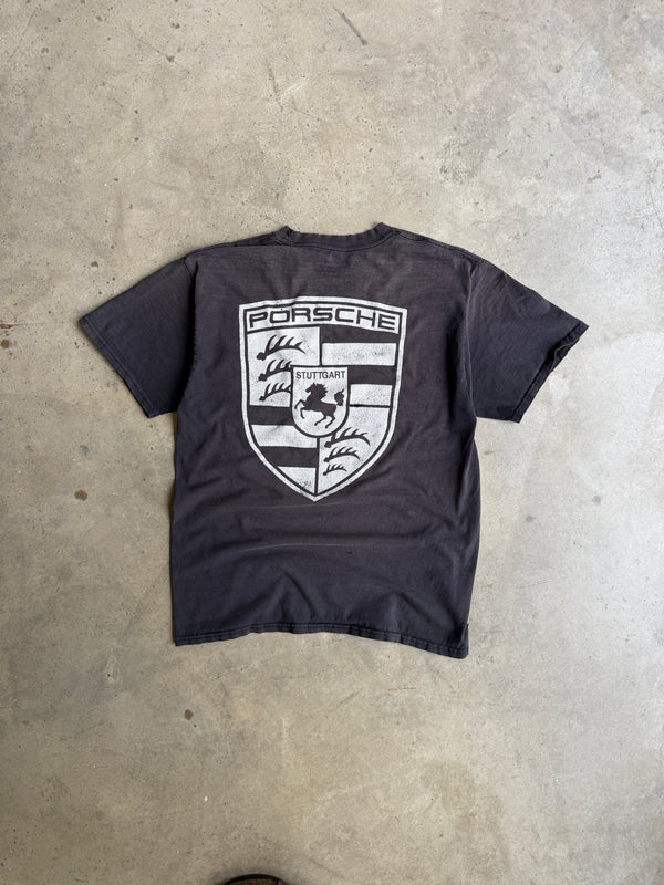 Vintage Faded/Thrashed Porche Stuttgart Tee - M