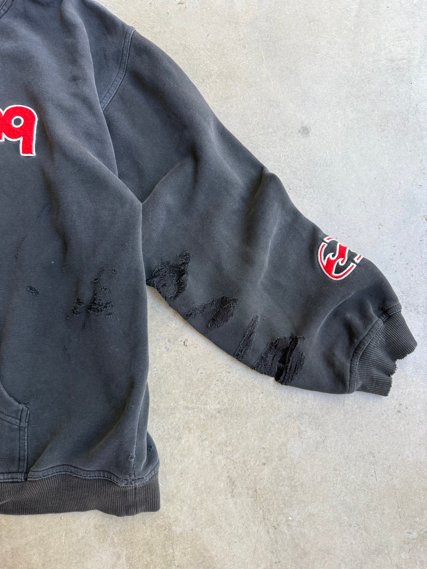Vintage Faded & Distressed Billabing Hoodie -L