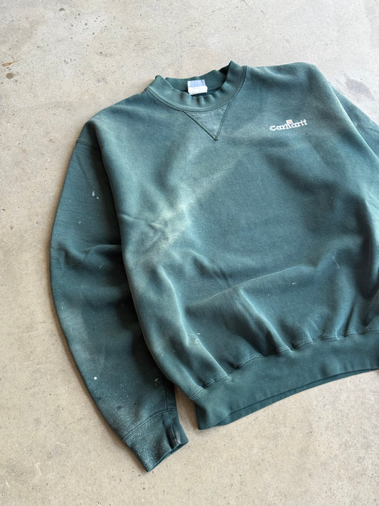 Vintage Faded and Distressed Carhartt Crew - L