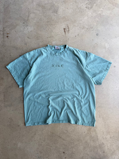 Vintage 90s Nike Green Spell Out Tee - L