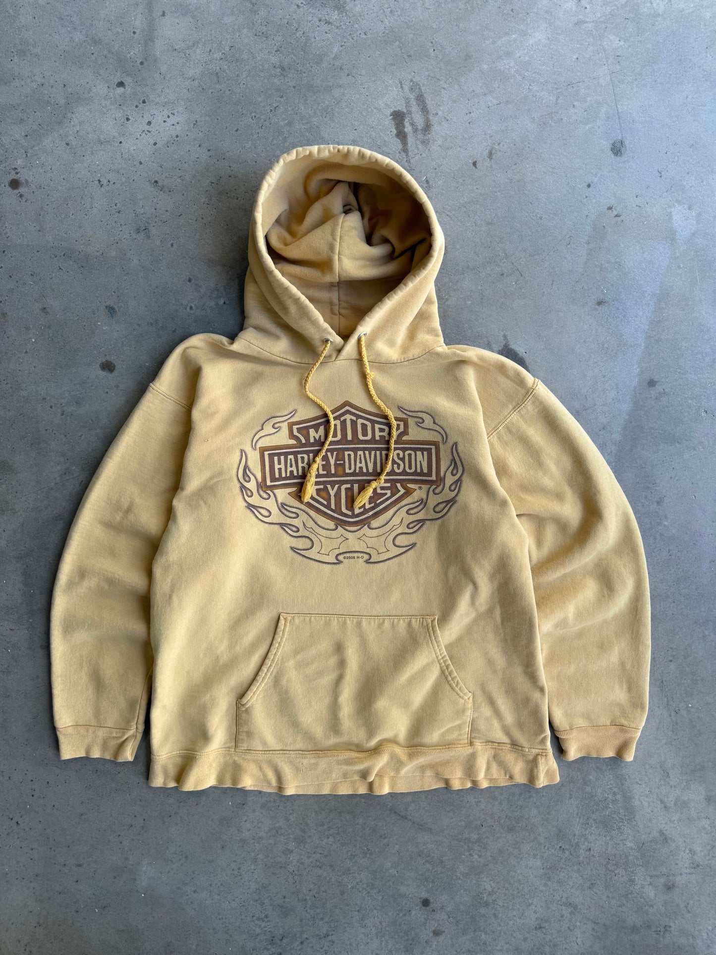 Vintage Flame Harley Davidson Hoodie - S