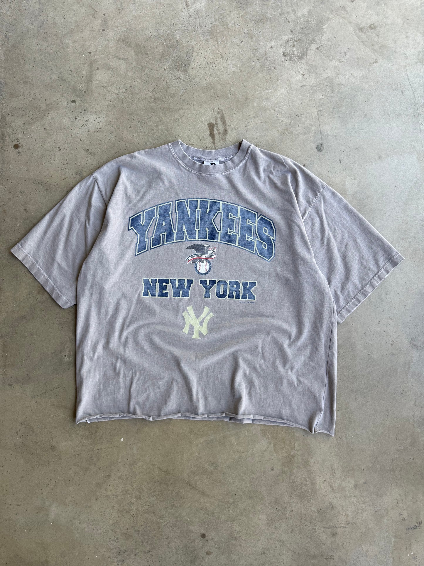 Vintage Cropped & Faded Yankees Tee - XL