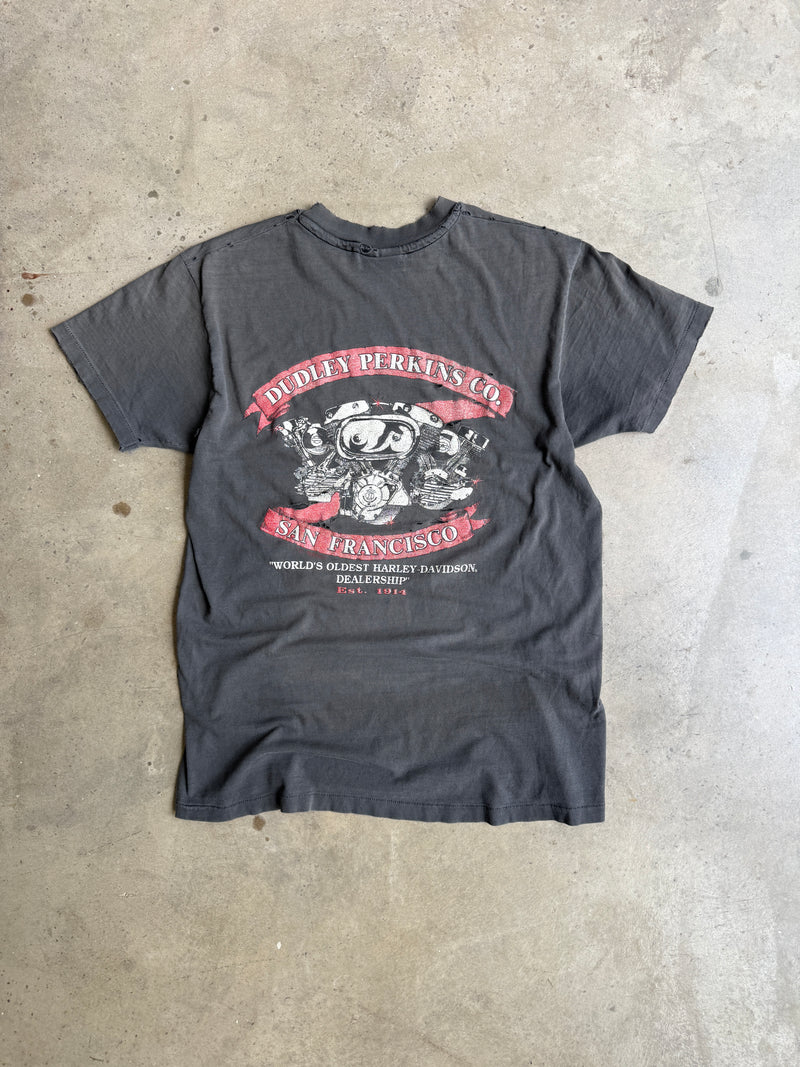 Vintage Trashed Harley Davidson Tee - M
